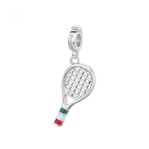 ciondolo charm racchetta tennis padel in argento 925 di rosato gioielli rz233r