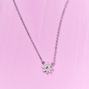 collana margherita argento rosato gaia rzga62
