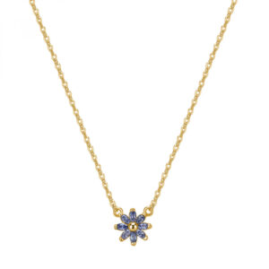 collana rosato gaia oro fiore azzurro rzga63