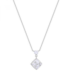 collana rosato gemma argento rzge54