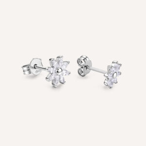 orecchini gaia fiore argento rosato rzga72