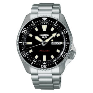 Orologio-Seiko-5-Sports-Uomo-Automatico-Quadrante-Nero-Data-Acciaio-SRPL85K1