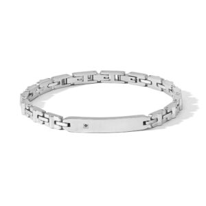 bracciale uomo acciaio con piastra comete ubr 1204