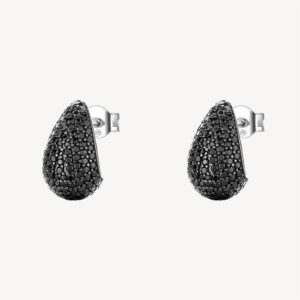 Orecchini Brosway a goccia in argento con zirconi neri fmb122
