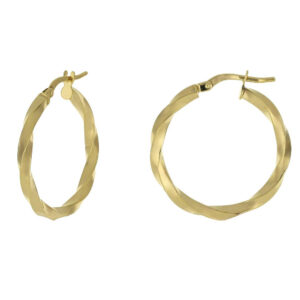 orecchini cerchio arrotolato oro giallo baravelli O1Y2OD