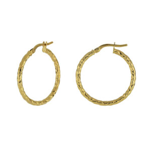 orecchini cerchio oro giallo sfaccettato baravelli O242OD