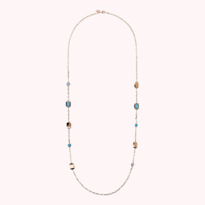 Collana Bronzallure Felicia Lunga Acqua Marina Oro Rosa WSBZ02430 2