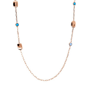 Collana-Bronzallure-Felicia-Lunga-Acqua-Marina-Oro-Rosa-WSBZ02430 AQ