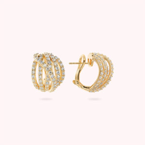 Orecchini Bronzallure Pave Placcati Oro Giallo WSBZ02448Y 2