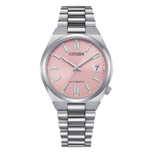 orologio meccanico automatico citizen tsuyosa 37mm nj0200-50z in acciaio con quadrante rosa