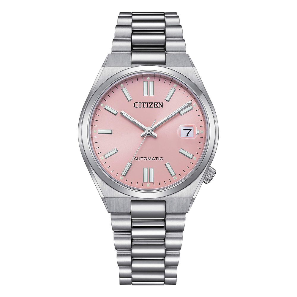 orologio meccanico automatico citizen tsuyosa 37mm nj0200-50z in acciaio con quadrante rosa