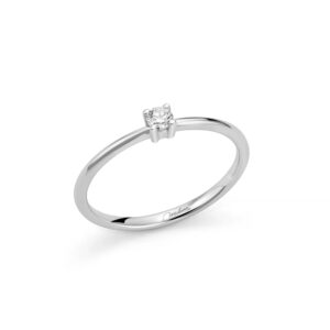 anello solitario fidanzamento in oro bianco con diamante di miluna lid3677-009g7x