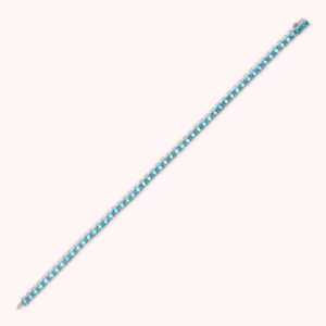 bracciale tennis donna bronzallure placcato oro bianco con zirconi azzurro acquamarina wsbz02485.aq