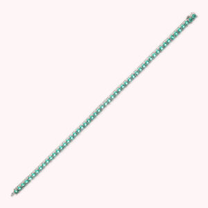 bracciale tennis donna bronzallure placcato oro bianco con zirconi verde Paraiba wsbz02485.pa