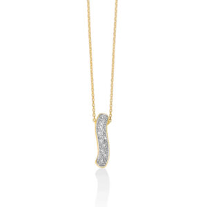 collana donna oro giallo con ciondolo serpente pendente e diamanti miluna cld4772bgx