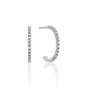 orecchini cerchio donna oro bianco con diamanti miluna per2800x