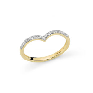 anello chevron a v in oro giallo con diamanti naturali miluna lid3825bgx