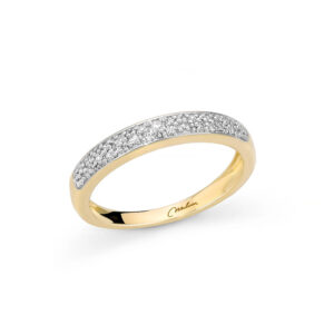 anello fascetta donna in oro giallo con diamanti naturali miluna lid3824bgx