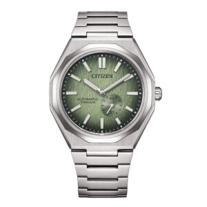 Orologio-Citizen-Zenshin-60-Automatico-Verde-supertitanio-NK5020-58X