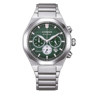 Orologio-Citizen-Zenshin-Senkei-Crono-Super-Titanio-Verde-CA4691-59X