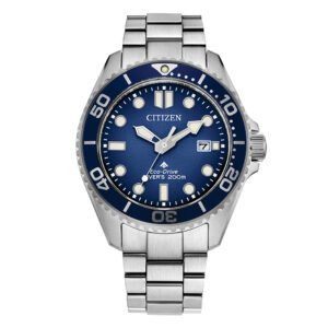 Orologio-Citizen-Promaster-Divers-Eco-Drive-200-mt-40mm-Acciaio-Blu-BN0260-54L
