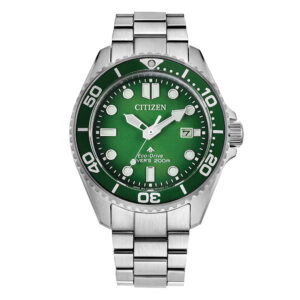 Orologio-Citizen-Promaster-Divers-Eco-Drive-200-mt-40mm-Acciaio-Verde-BN0269-50W