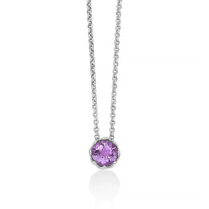 collana argento e ametista viola miluna colibrì cld5109