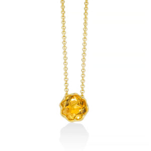 collana argento oro giallo topazio citrino miluna cld5104