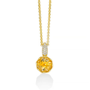 collana argento oro topazio citrino giallo miluna cld5107