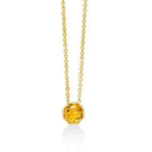 collana argento oro topazio citrino giallo miluna cld5110