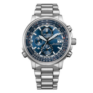 Orologio-Citizen-Crono-Pilot-Acciaio-41mm-Blu-Radiocontrollato-AT8300-58L.