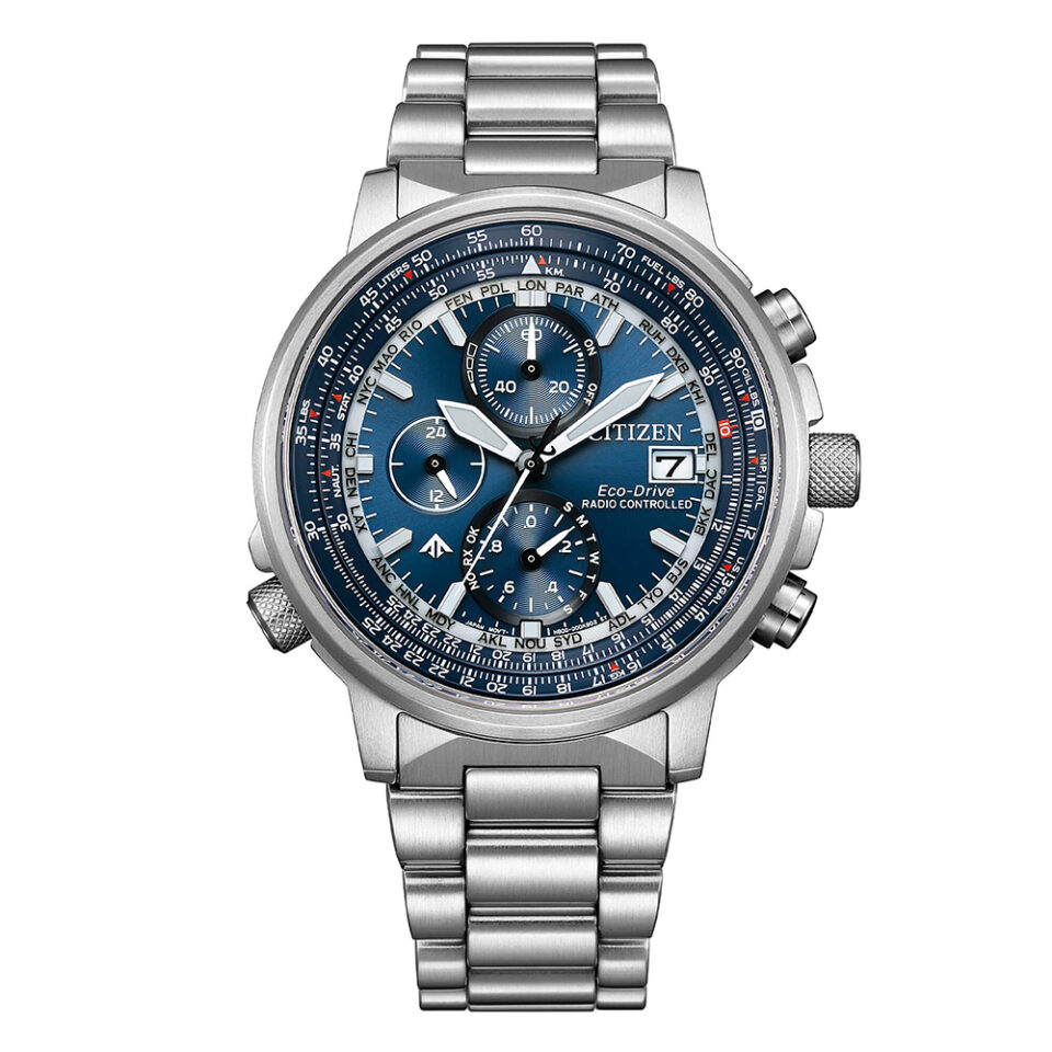 Orologio-Citizen-Crono-Pilot-Acciaio-41mm-Blu-Radiocontrollato-AT8300-58L.