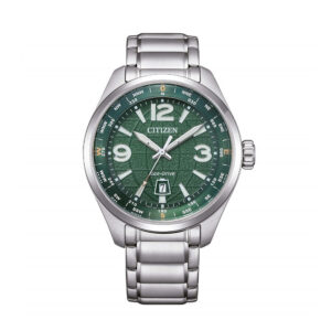 Orologio-Citizen-Uomo-Urban-Traveler-Eco-Drive-Acciaio-Quadrante-Verde-AW1830-88X