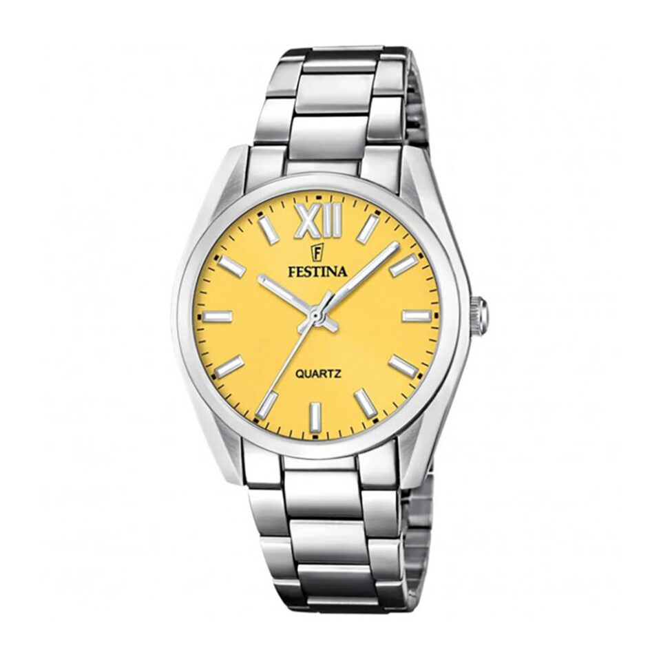 Orologio-Festina-Donna-Solo-Tempo-Collezione-Alegria-Acciaio-Quadrante-Giallo-F20622-G