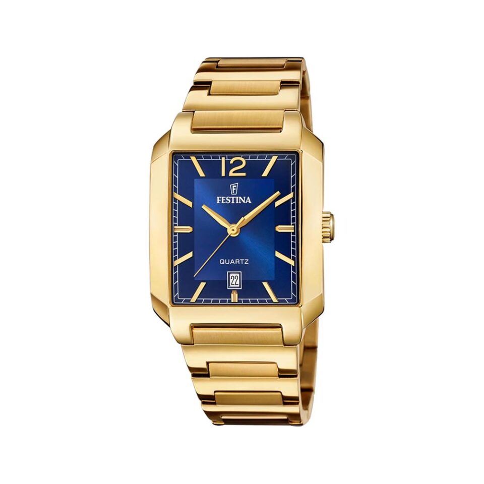 Orologio-Festina-Rettangolare-PVD-oro-giallo-Uomo-Blu-F20678-3