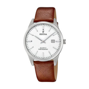 Orologio-Festina-Uomo-Classics-cinturino-pelle-Quadrante-Bianco-F20512-2