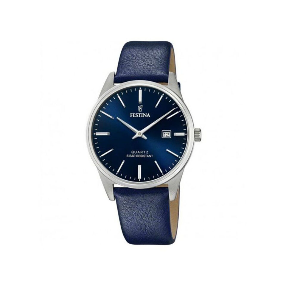 Orologio-Festina-Uomo-Classics-cinturino-pelle-Quadrante-Blu-F20512-3
