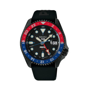 Orologio-Seiko-5-Sport-Pepsi-GMT-Limited-Edition-Automatico-Gomma-Quadrante-Nero-SSK047K1-5
