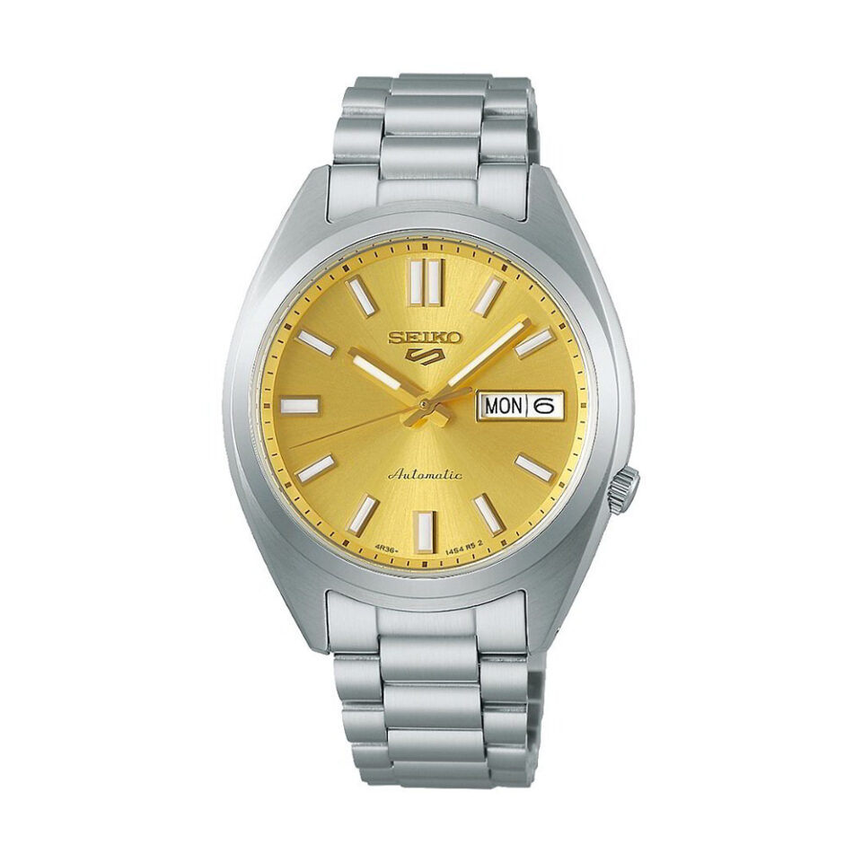 Orologio-Seiko-5-Sport-SNXS-Giallo-Automatico-Unisex-Acciaio-SRPL59K1
