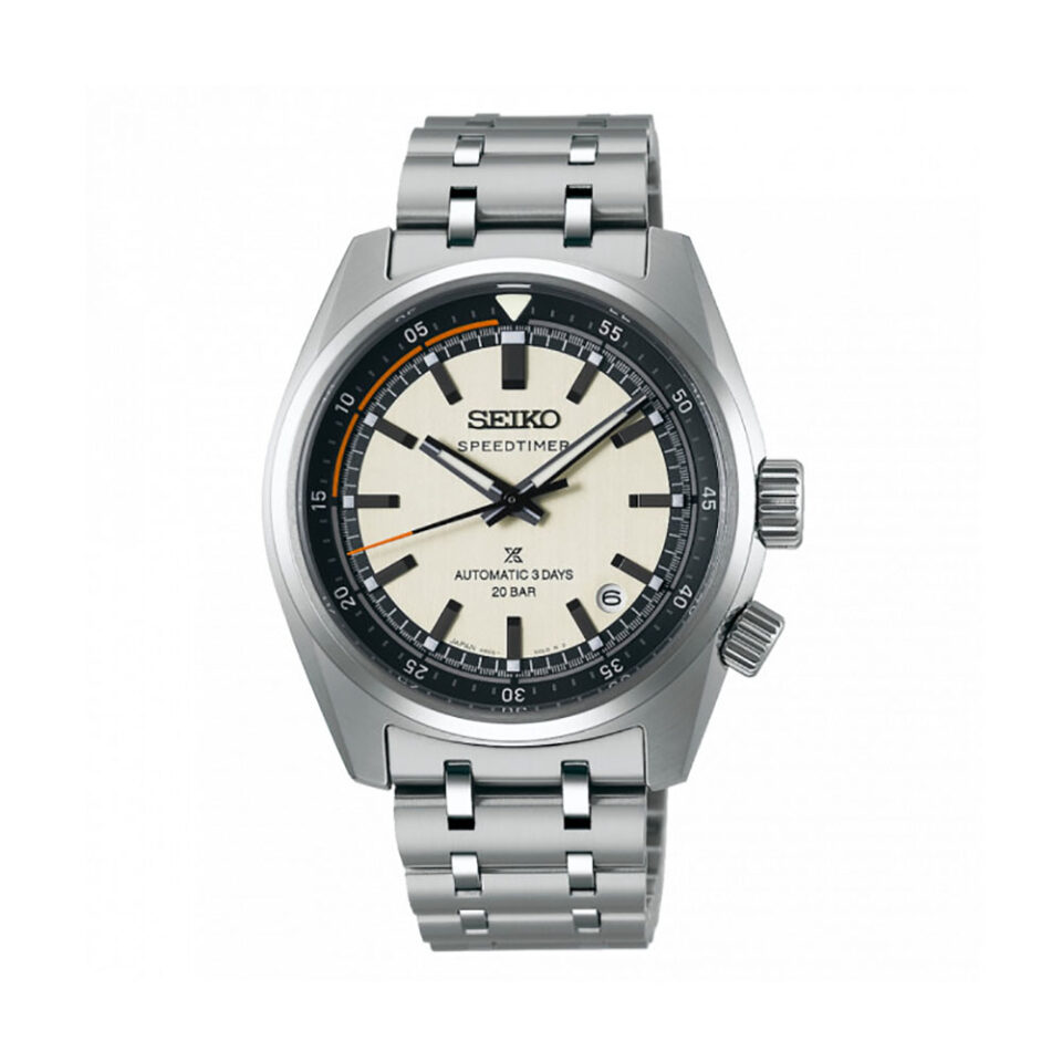 Orologio-Seiko-Uomo-Cronografo-Prospex-Speedtimer-Quadrante-Bianco-SPB513J1