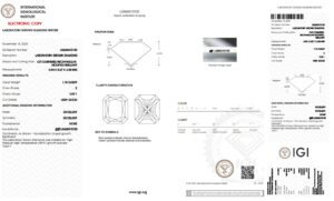 certificato radiante igi lg66543130