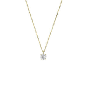 collana donna punto luce oro giallo e zircone baravelli gold c3g2b