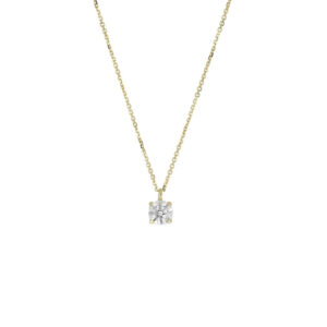 collana donna punto luce oro giallo e zircone baravelli gold c3h2b
