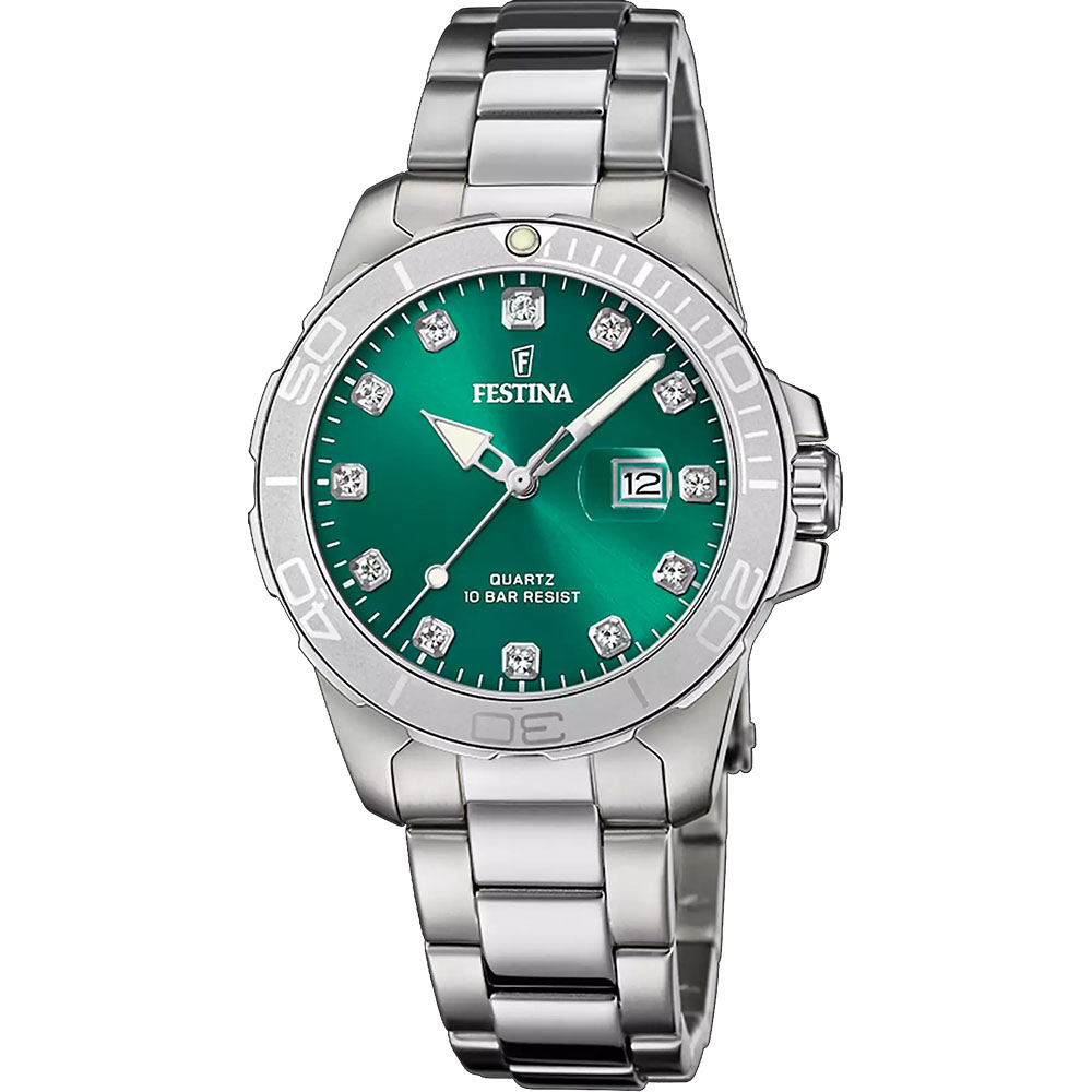 OROLOGIO-FESTINA-BOYFRIEND-COLLECTION-Donna-Quadrante-VERDE-Bracciale-ACCIAIO-F20503-7