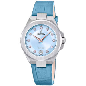 OROLOGIO-FESTINA-MADEMOISELLE-Donna-Cinturino-Pelle-Quadrante-Azzurro-F20701-3
