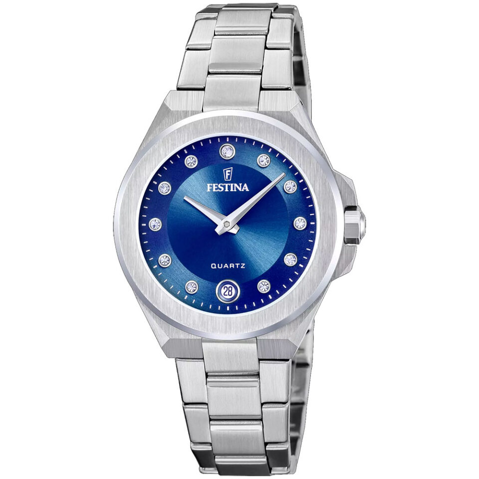 ROLOGIO-FESTINA-Mademoiselle-Lady-33mm-Bracciale-Acciaio-Quadrante-Blu-F20700-5