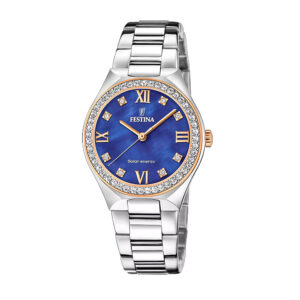 Orologio-FESTINA-SOLAR-ENERGY-ACCIAIO-INOSSIDABILE-316L-PVD-Oro-Rosa-Quadrante-BLU-DONNA-F20658-2