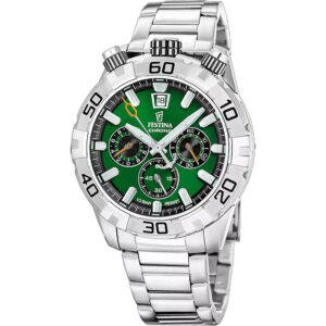 Orologio-Festina-Bullhead-Crono-Uomo-Quarzo-Bracciale-Acciaio-Quadrante-Verde-F20743-2