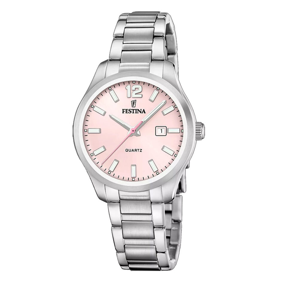Orologio-Festina-Classics-Lady-34mm-Quadrante-rosa-bracciale-Acciaio-F20737-2