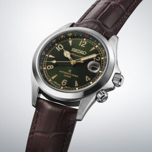 Orologio-Seiko-Laurel-Alpinist-Automatico-Uomo-Cinturino-Pelle-Marrone-Quadrante-Verde-SPB507J1-1
